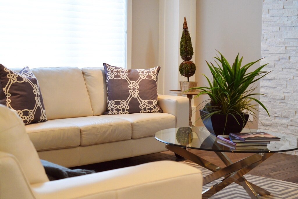 A bright, freshly cleaned living room